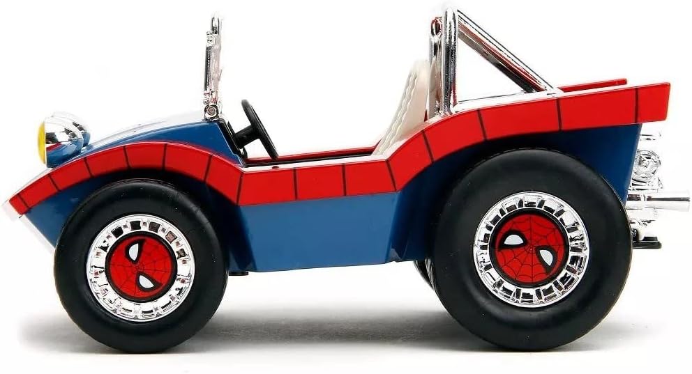 Marvel Spider-Man 1:24 Buggy | Jada Die-Cast | Figura de Spiderman 2.75 Pulgadas