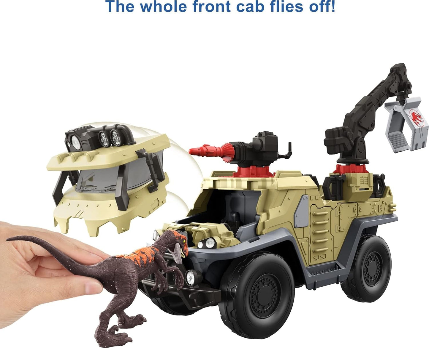 Mattel Jurassic World - Capture 'N Crush Truck | Con Velociraptor