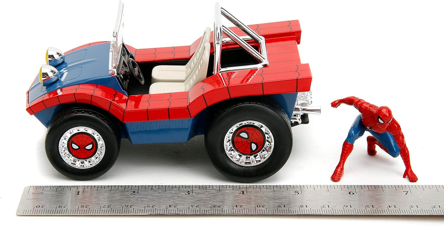 Marvel Spider-Man 1:24 Buggy | Jada Die-Cast | Figura de Spiderman 2.75 Pulgadas