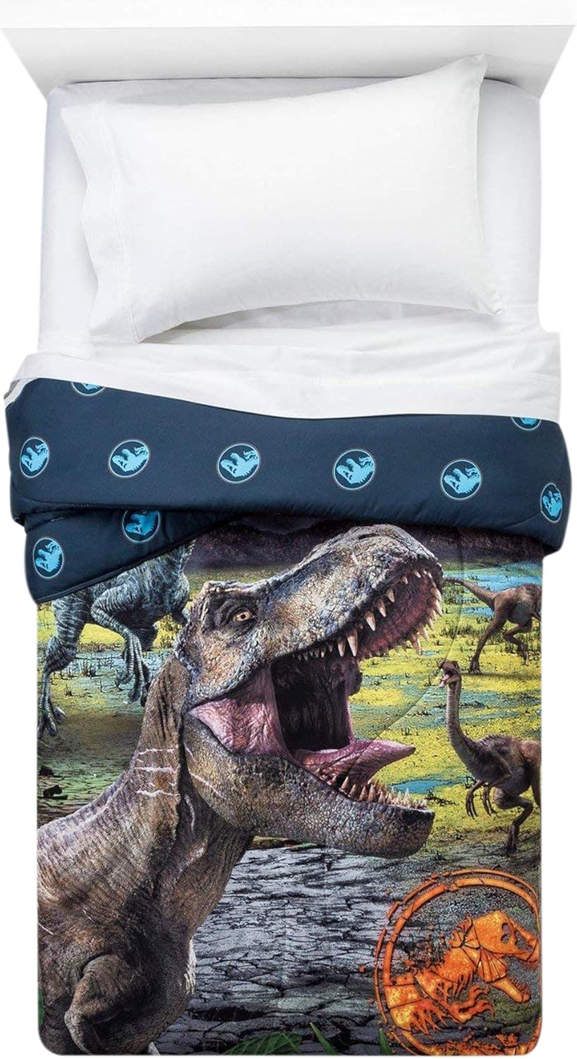 Franco Jurassic World  - Edredón Reversible T - Rex | Twin