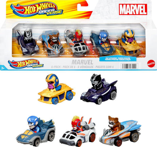 Hot Wheels RacerVerse Marvel | Paquete de 5