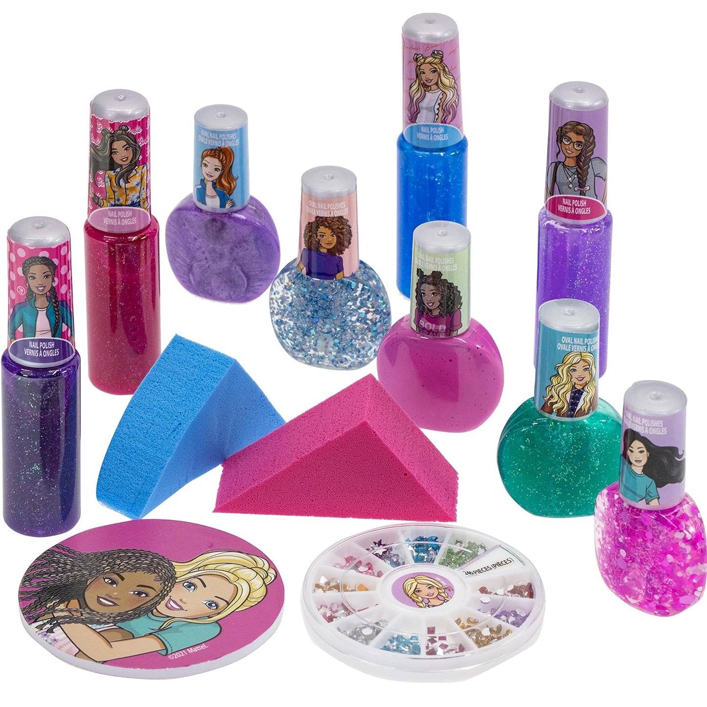 Barbie - Townley Girl Mega Set de Salón de Uñas Plegable | 18 piezas