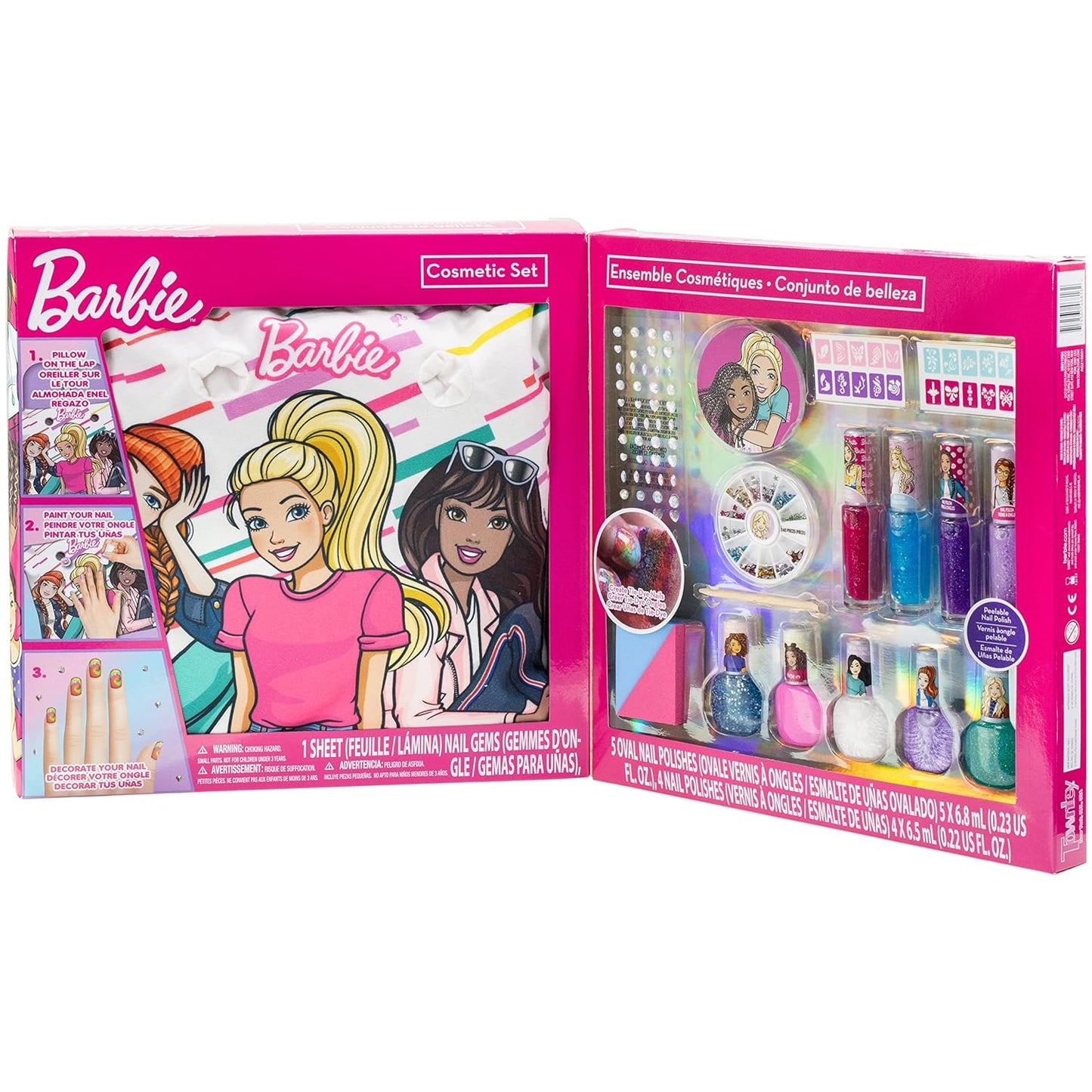 Barbie - Townley Girl Mega Set de Salón de Uñas Plegable | 18 piezas