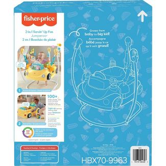 Fisher-Price Juguete de Aprendizaje para bebés y niños pequeños 2 en 1 Servin' Up Fun Jumperoo