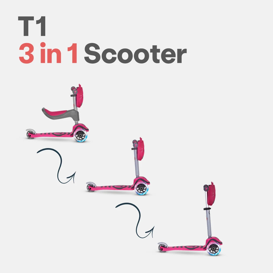 SmarTrike T1 TscooTer™  3 en 1 Ajustable | Ruedas LED